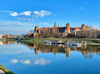 Wawel castle and vistula river