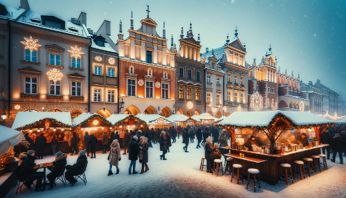 Winter atmosphere in Krakow