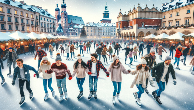 Ice Skating in Krakow