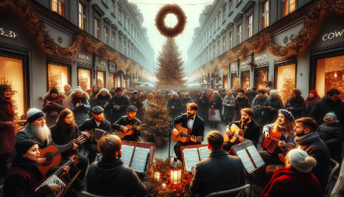 Krakow singing Christmas carols