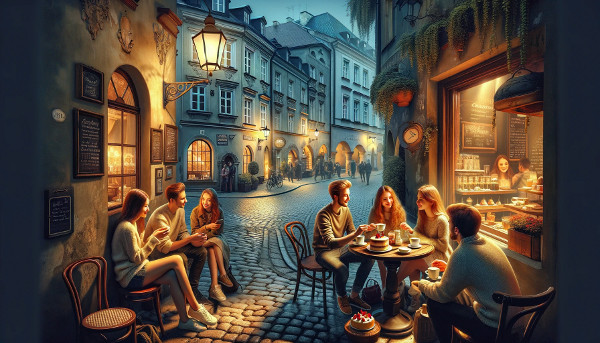 Best Krakow evening coffee place