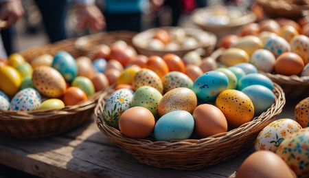 Painting Easter eggs in Krakow